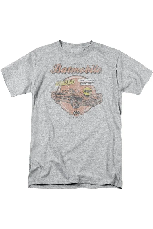 Men's Shirts with Pin CollarsBatman Amzing Batmobile Short Sleeve Adult Tee / T-Shirt