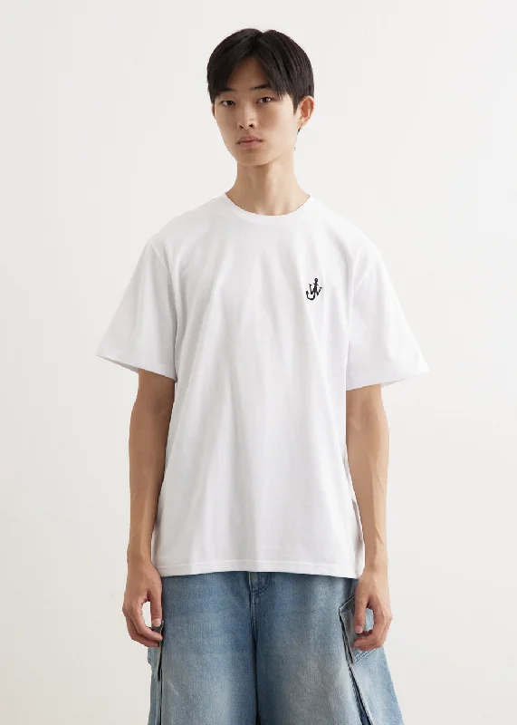 Men's Shirts with Contrast CollarsAnchor Embroidery T-Shirt