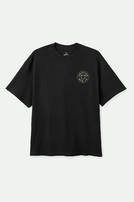 Men's Shirts with UV ProtectionCrest II S/S Standard T-Shirt - Black/Off White/Copper