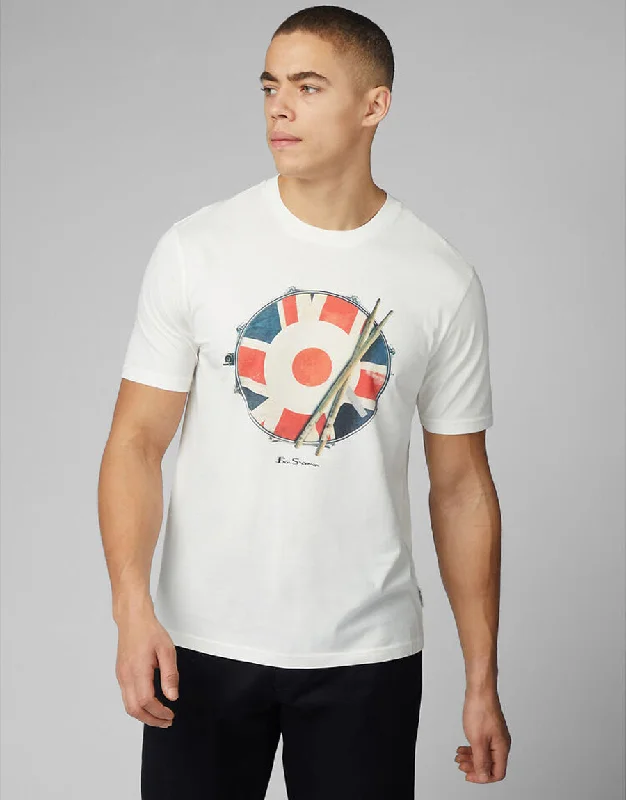 Men's Shirts with Button-Down PocketsBen Sherman Snare Target Snow White T-Shirt