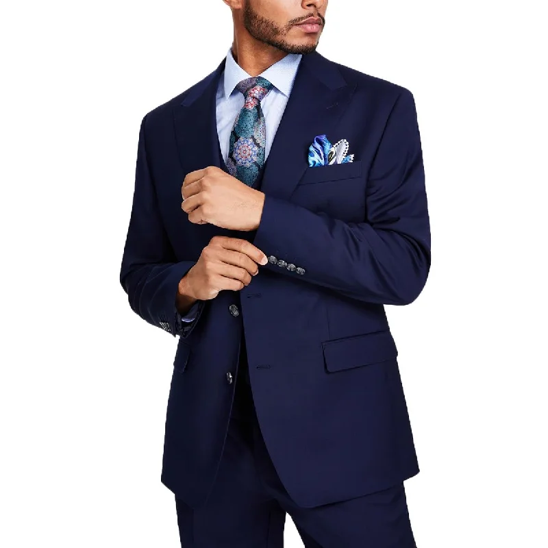 Mens Stretch Wool Two-Button Blazer