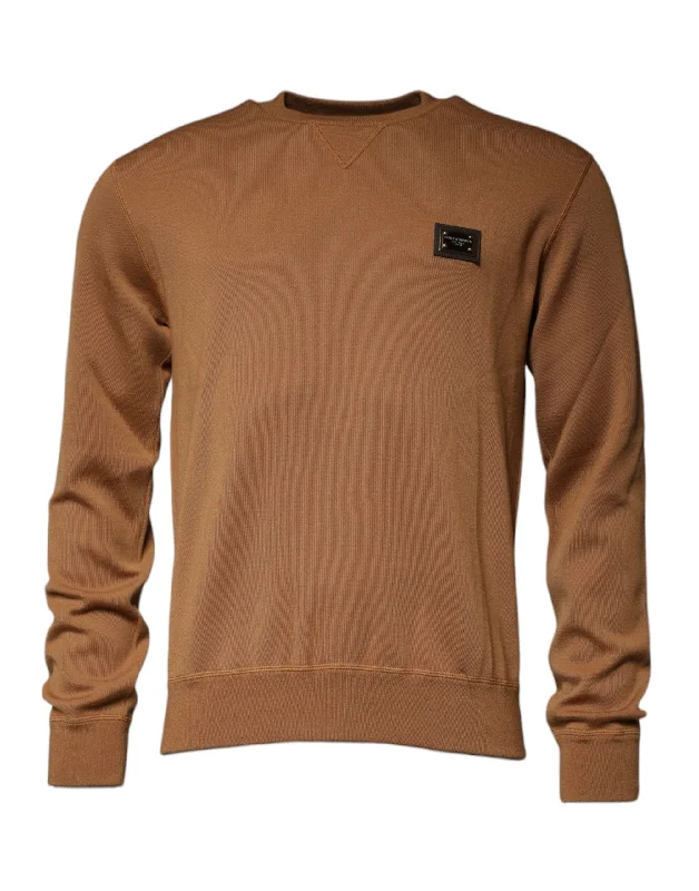 Men's Sweaters with Hidden PocketsDolce & Gabbana Logo Plaque Crew Neck Pullover Men's Sweater Men's Sweaters with Hidden PocketsDolce & Gabbana Logo Plaque Crew Neck Pullover Men's Sweater