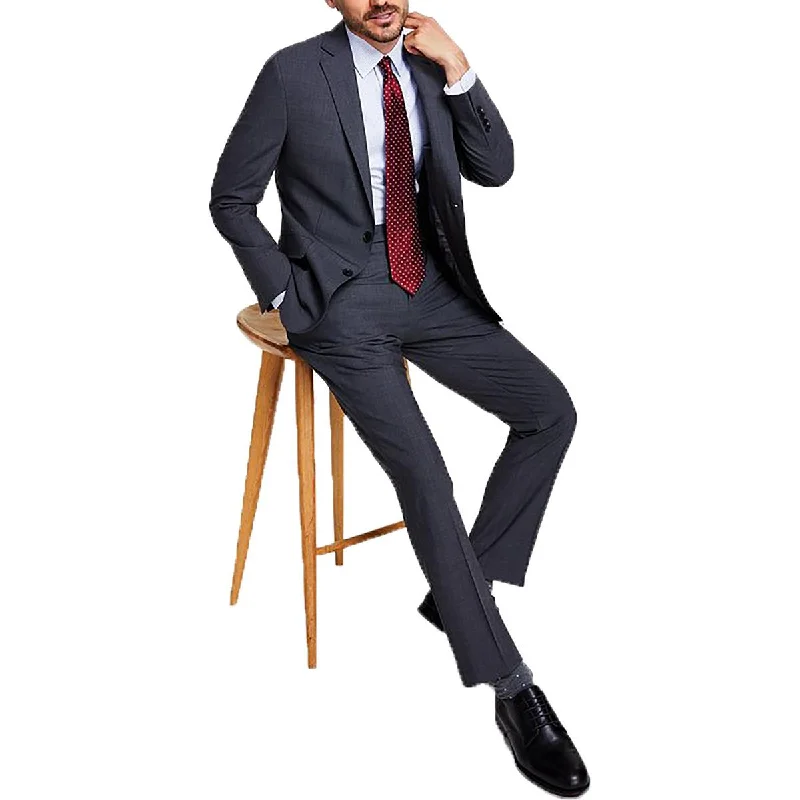 Mens Wool Two-Button Blazer