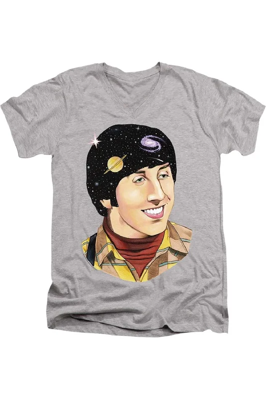 Men's Unique and Designer TopsBig Bang Theory Howard Space Short Sleeve Adult V Neck Premium Cotton Tee / T-Shirt Men's Unique and Designer TopsBig Bang Theory Howard Space Short Sleeve Adult V Neck Premium Cotton Tee / T-Shirt