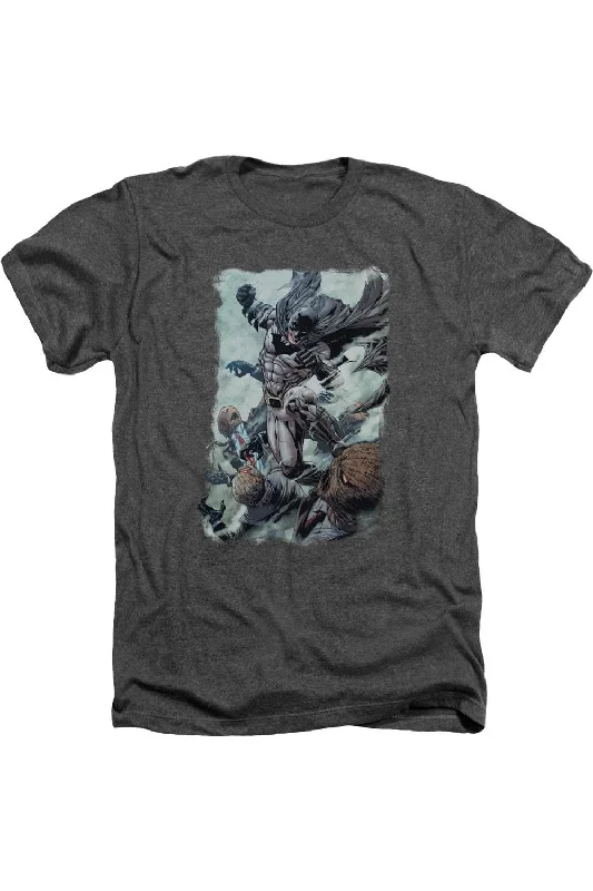 Men's Tailored Shirts for a Professional AppearanceBatman Punch Adult Heather Tee / T-Shirt Men's Tailored Shirts for a Professional AppearanceBatman Punch Adult Heather Tee / T-Shirt