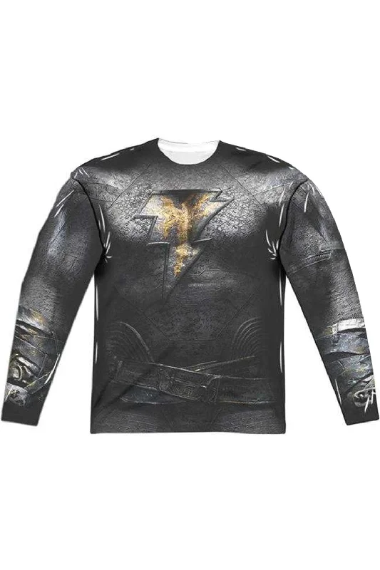 Men's Shirts with Abstract DesignsBlack Adam Outfit Long Sleeve Adult Poly Crew Tee / T-Shirt Men's Shirts with Abstract DesignsBlack Adam Outfit Long Sleeve Adult Poly Crew Tee / T-Shirt