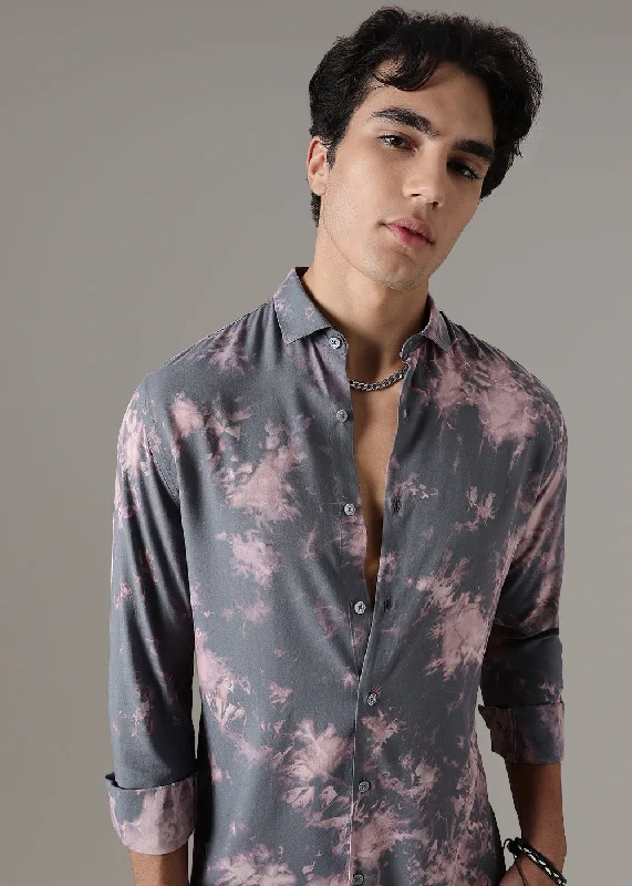 Men's Custom-Fit Shirts for a Personalized LookSable Grey Abstract Printed Shirt