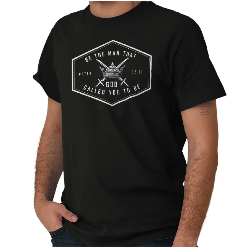 Men's Scoop Neck T-Shirts for a Relaxed FeelBe the Man God Called T Shirt