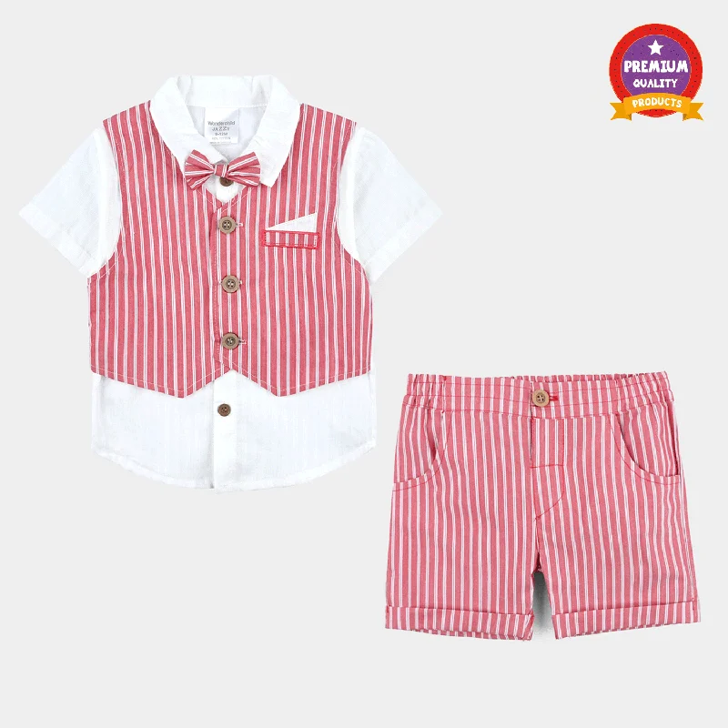 Infant Unisex Cotton Interlock Woven Suit