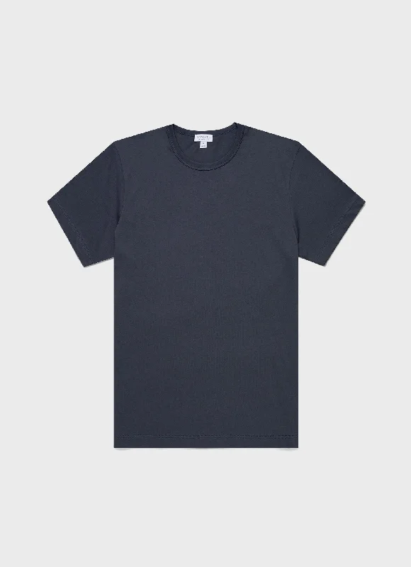 Men's Shirts with Convertible CollarsMen's Single Jersey T-shirt in Slate Blue