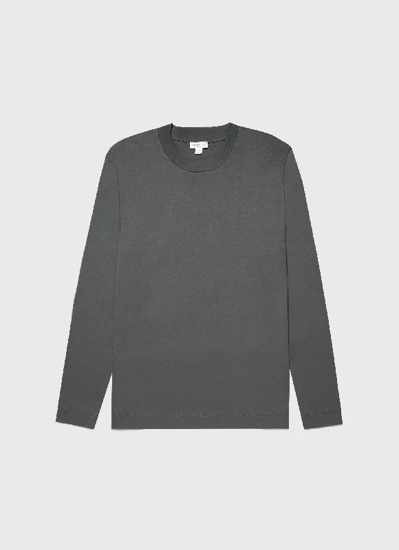 Men's Casual Shirts for Everyday WearMen's Long Sleeve Heavyweight T-shirt in Drill Green