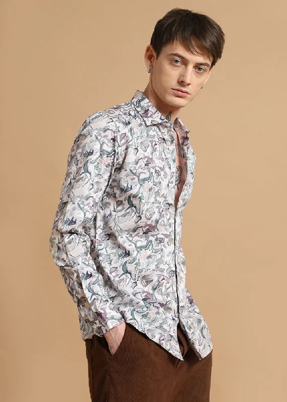 Men's Bold-Color Shirts for a Statement PieceAzalea Floral Printed Shirt