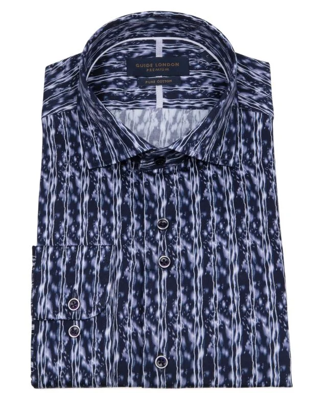 Casual Men's Button-Down ShirtsGUIDE LONDON SHADES OF BLUE LONG SLEEVE SHIRT - LS76989-NAVY Casual Men's Button-Down ShirtsGUIDE LONDON SHADES OF BLUE LONG SLEEVE SHIRT - LS76989-NAVY