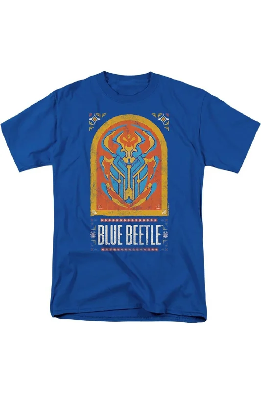 Men's Shirts with French CuffsBlue Beetle (2023) Archway Short Sleeve Adult Tee / T-Shirt Men's Shirts with French CuffsBlue Beetle (2023) Archway Short Sleeve Adult Tee / T-Shirt