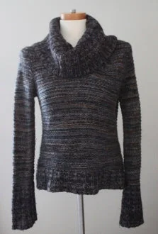 Athletic Men's Performance SweatersDark Autumn Multi Brown Crop Cowl Sweater