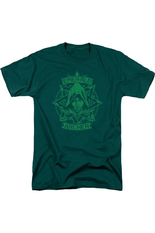 Men's Shirts with Rounded HemlinesArrow Archer Illustration Short Sleeve Adult Tee / T-Shirt Men's Shirts with Rounded HemlinesArrow Archer Illustration Short Sleeve Adult Tee / T-Shirt