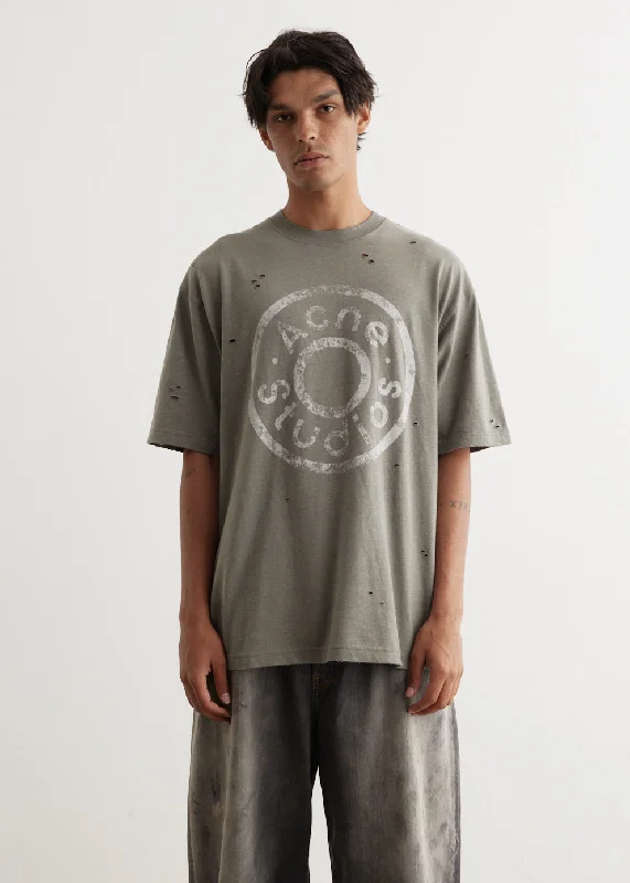 Men's Shirts with Velcro ClosuresExford U Button Logo T-Shirt