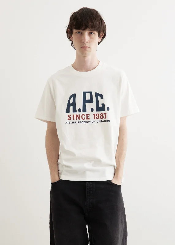Men's Shirts with Convertible CollarsPrint Label T-Shirt