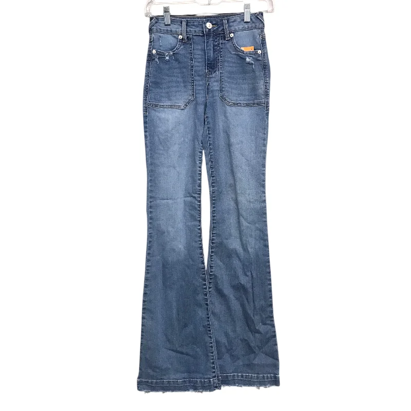 Sustainable Eco-Friendly Men's JeansJeans Flared By Happily Grey In Blue Denim, Size:0