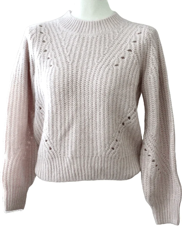 Striped Men's SweatersSoft Summer Pink Pointelle Sweater