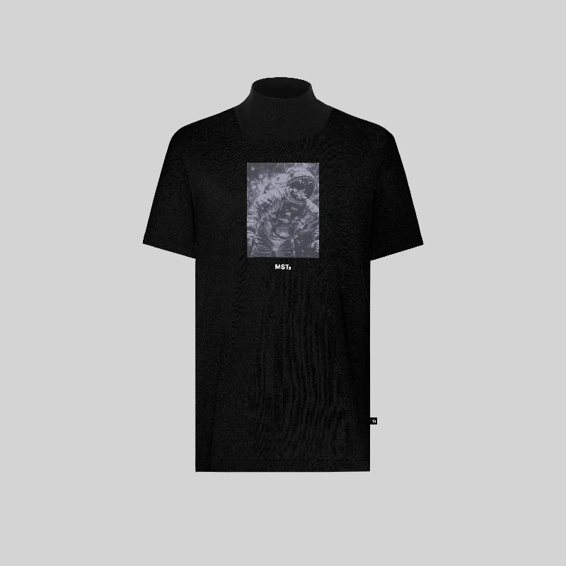 Men's Shirts with Asymmetrical HemlinesMULSANNE  T-SHIRT BLACK