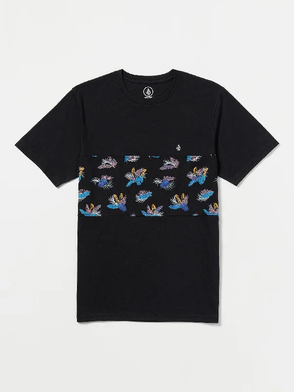 Men's Shirts with Ruffled HemlinesSummerside Crew Short Sleeve T-Shirt - Black
