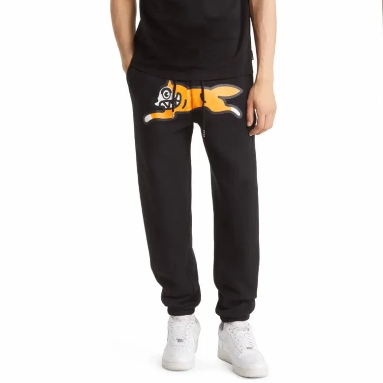 Men's Pants with Wrinkle-Resistant FabricIce Cream Running Dog Sweatpants (Black) 421-9106