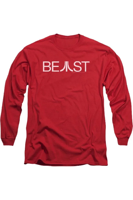 Men's Shirts with Single-Breasted DesignsAtari Beast Long Sleeve Adult Tee / T-Shirt Men's Shirts with Single-Breasted DesignsAtari Beast Long Sleeve Adult Tee / T-Shirt