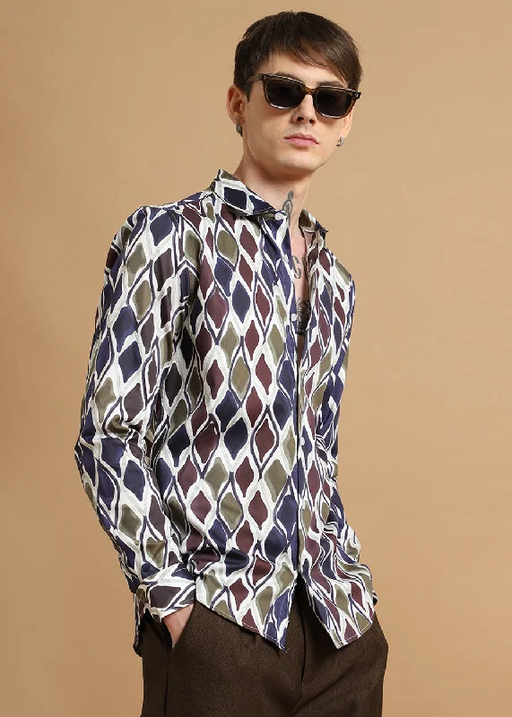 Men's Custom Dress Shirts for a Personalized FitMoroccan Mosaic Printed Shirt