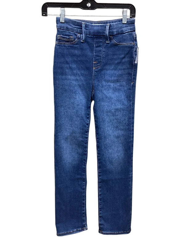 Designer Men's JeansJeans Skinny By Good American In Blue Denim, Size: 0