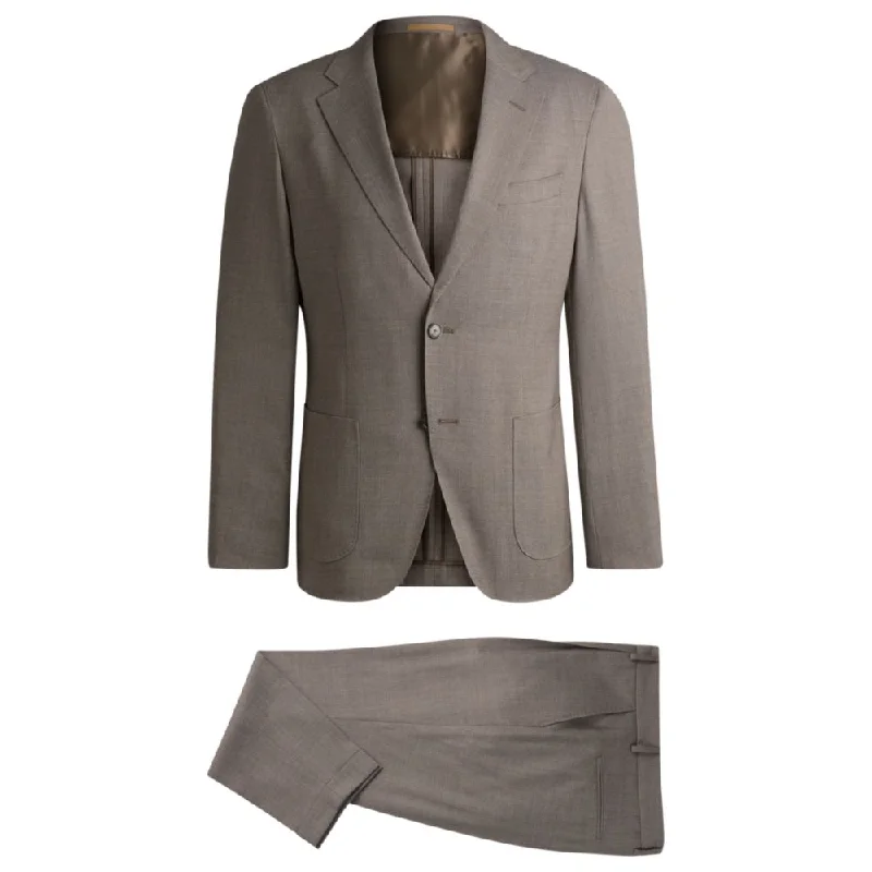 Slim-fit suit in high-twist virgin wool
