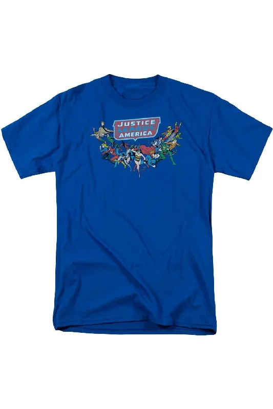 Men's Shirts with Embroidered DesignsDC Comics Here They Come Short Sleeve Adult Tee / T-Shirt Men's Shirts with Embroidered DesignsDC Comics Here They Come Short Sleeve Adult Tee / T-Shirt