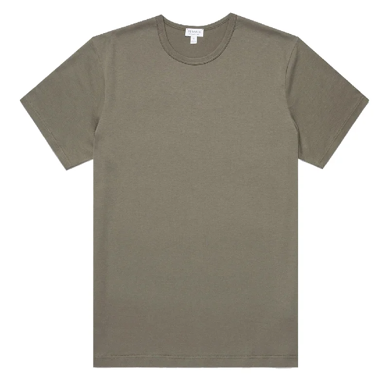 Men's Shirts with CollarsSunspel Classic T-shirt Khaki