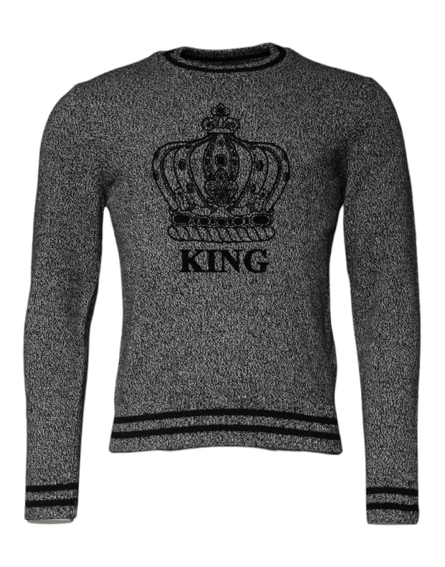 Men's Sweaters with Elastic WaistbandsDolce & Gabbana Crown King Cashmere Pullover Men's Sweater Men's Sweaters with Elastic WaistbandsDolce & Gabbana Crown King Cashmere Pullover Men's Sweater
