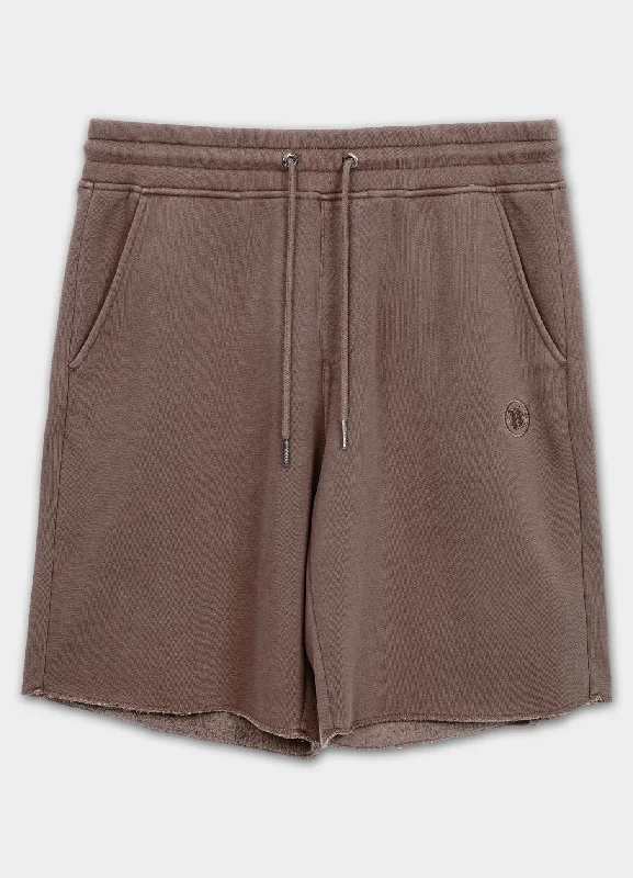 Men's Patterned Pants with StripesMen's Sweat shorts Washed Lancaster II - Burgundy