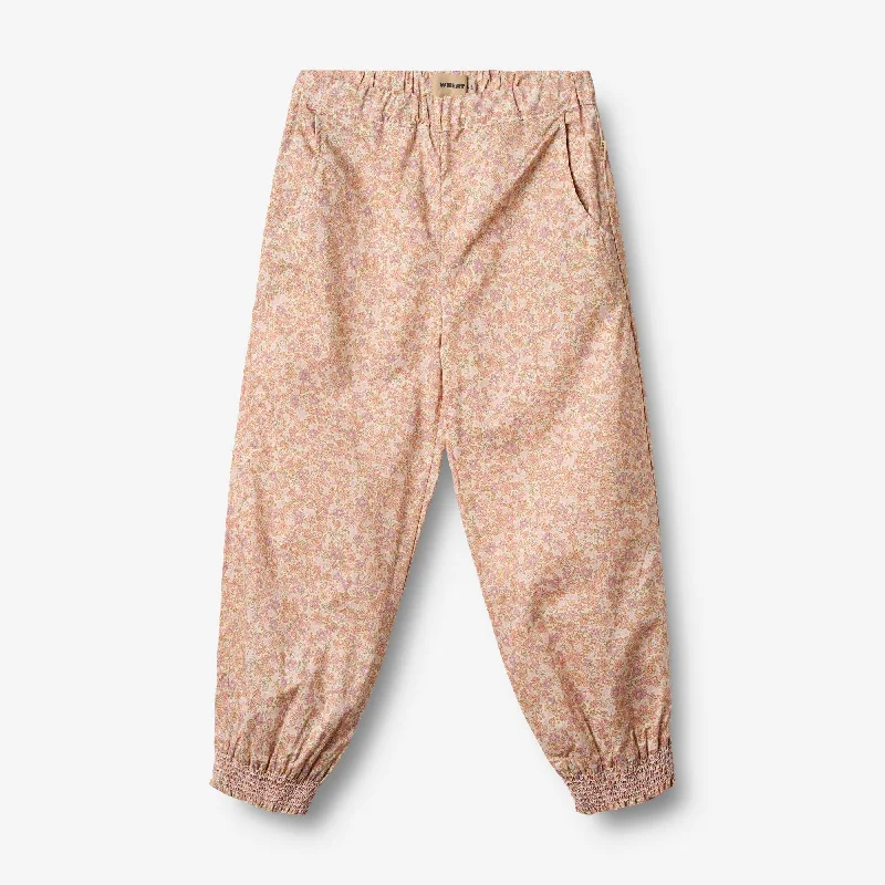 Men's Pants with Adjustable CuffsTrousers Sara - lilac flowers