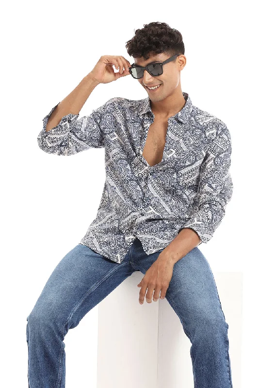 Men's Custom-Fit Shirts for a Personalized LookPaisley Print Shirt