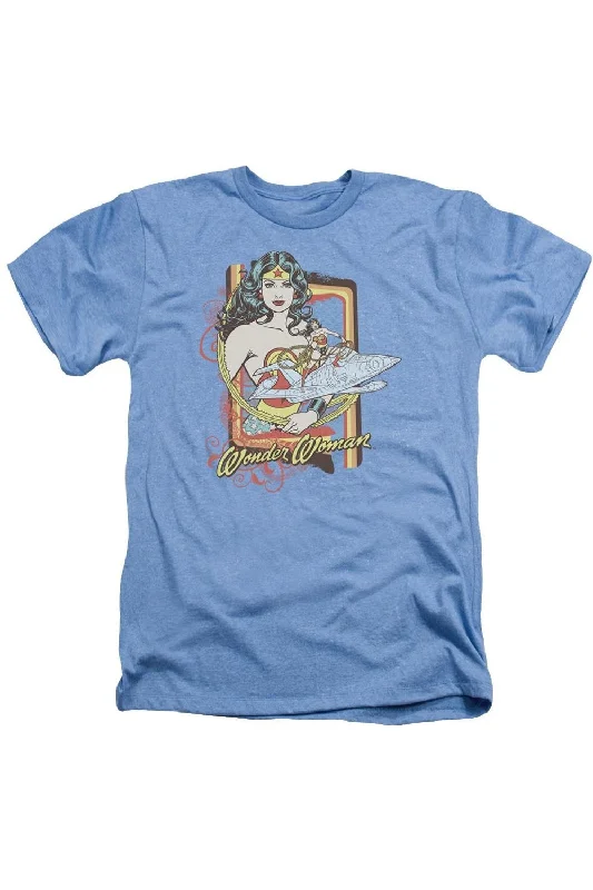 Men's Shirts with Appliqué DetailsDC Comics Invisible Jet Adult Heather Tee / T-Shirt Men's Shirts with Appliqué DetailsDC Comics Invisible Jet Adult Heather Tee / T-Shirt