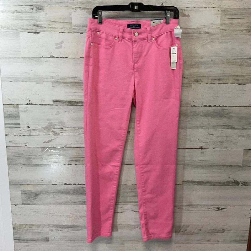 High-Waisted Men's JeansJeans Straight By Talbots In Pink Denim, Size: 4
