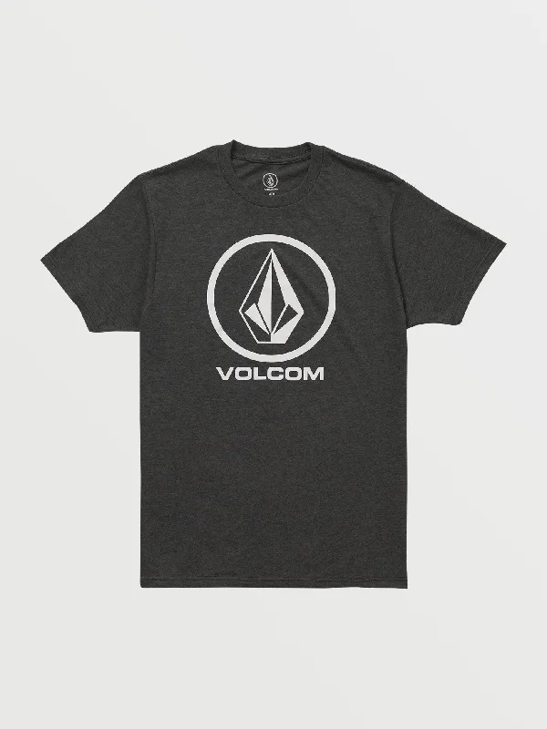 Warm Men's Fleece-Lined TopsCircle Short Sleeve T-Shirt - Charcoal Heather