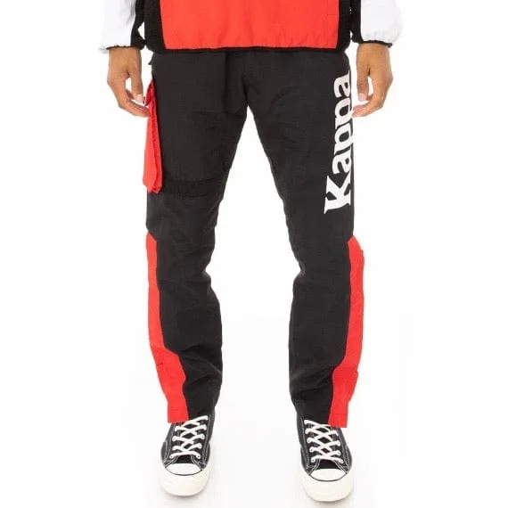 Men's Elastic-Waisted Pants for Easy MovementKappa Authentic Hike Utility Bender 2 Woven Pants (Black/Red/White) Men's Elastic-Waisted Pants for Easy MovementKappa Authentic Hike Utility Bender 2 Woven Pants (Black/Red/White)