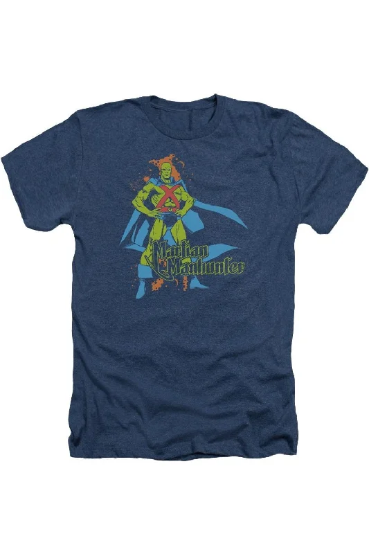 Men's Flowy Shirts for a Relaxed LookDC Comics Martian Manhunter Adult Heather Tee / T-Shirt Men's Flowy Shirts for a Relaxed LookDC Comics Martian Manhunter Adult Heather Tee / T-Shirt
