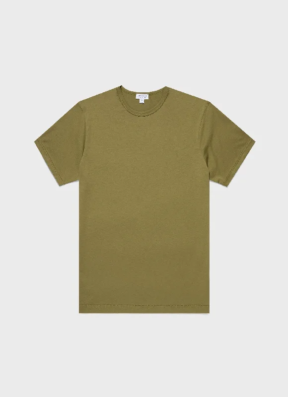 Lightweight Men's Linen ShirtsMen's Classic T-shirt in Matcha Green