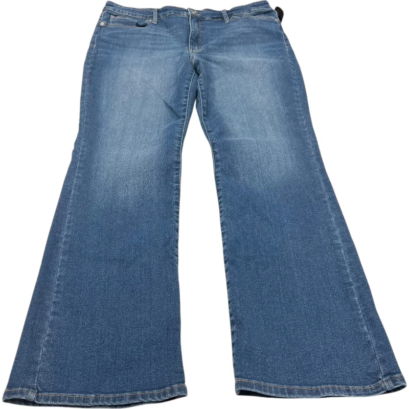 Elegant Men's JeansJeans Boot Cut By Crown And Ivy In Blue Denim, Size: 16