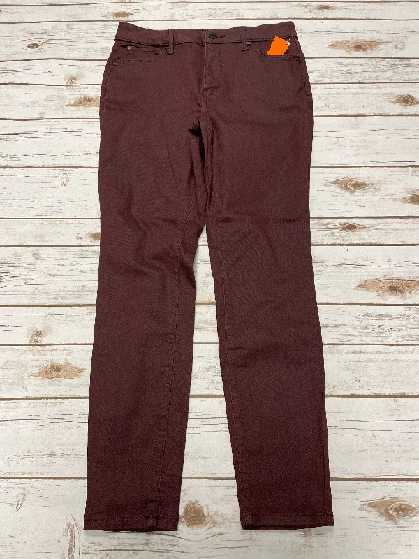 Cool Distressed Men's JeansJeans Skinny By Simply Vera In Maroon, Size: 12