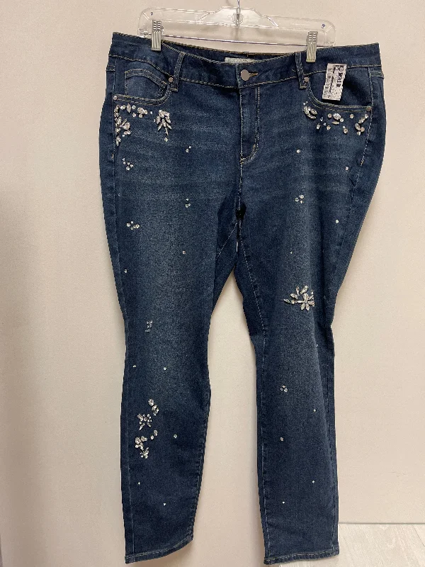 Men's Jeans for a Dressy OccasionJeans Skinny By Cato In Blue Denim, Size: 16