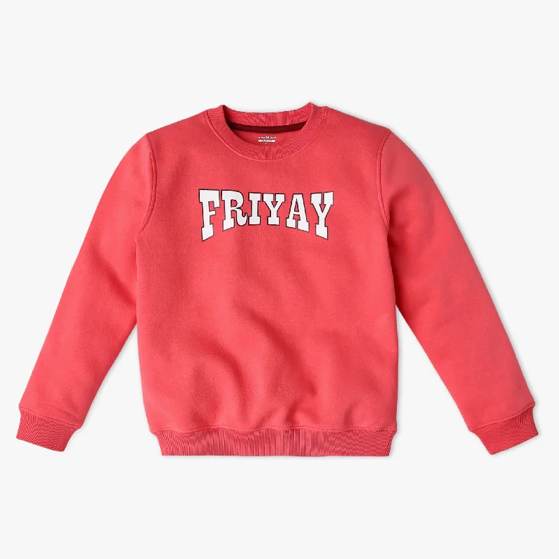 Men's Shirts with Patchwork SleevesGirl's Regular Fit Printed Sweat Tee
