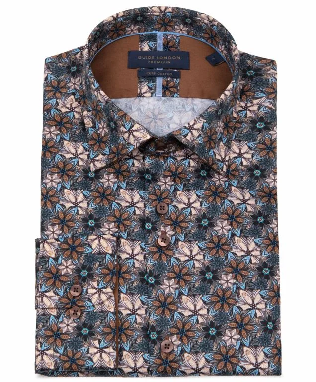 Men's Essential Dress Shirts for Everyday WearGUIDE LONDON FLORAL SHIRT LONG SLEEVE - LS76949-MULTI Men's Essential Dress Shirts for Everyday WearGUIDE LONDON FLORAL SHIRT LONG SLEEVE - LS76949-MULTI