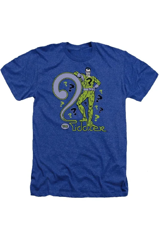 Men's Shirts with Antimicrobial TreatmentDC Comics The Riddler Adult Heather Tee / T-Shirt Men's Shirts with Antimicrobial TreatmentDC Comics The Riddler Adult Heather Tee / T-Shirt