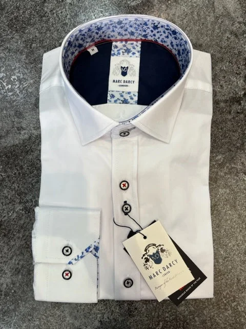 Men's Custom Dress Shirts for a Personalized FitMARC DARCY ALFIE SHIRT-WHITE